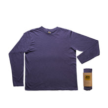 Load image into Gallery viewer, Rolled Long sleeve Crew neck Tee / Royal Purple