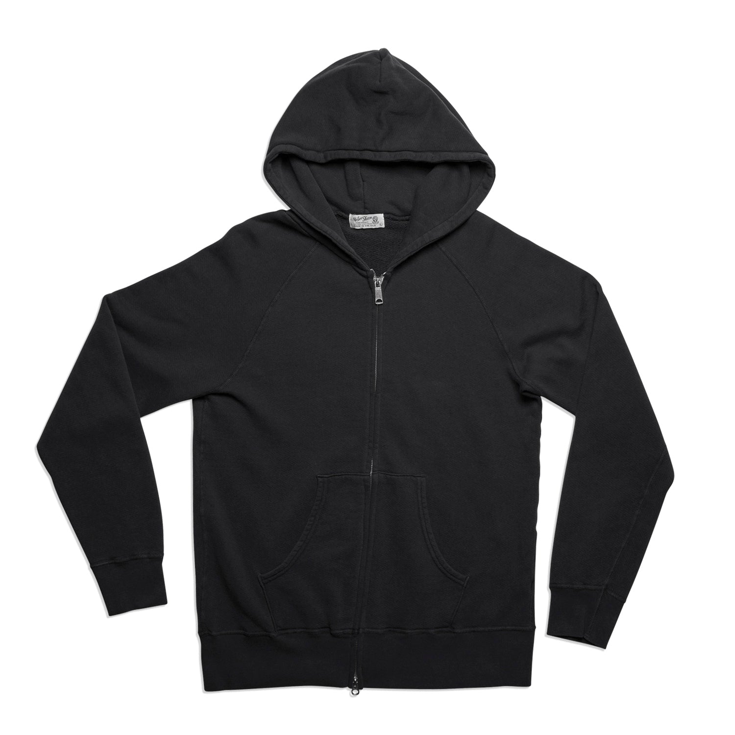 Pigment Hooded W-Zip Sweat / Black – VELVA SHEEN
