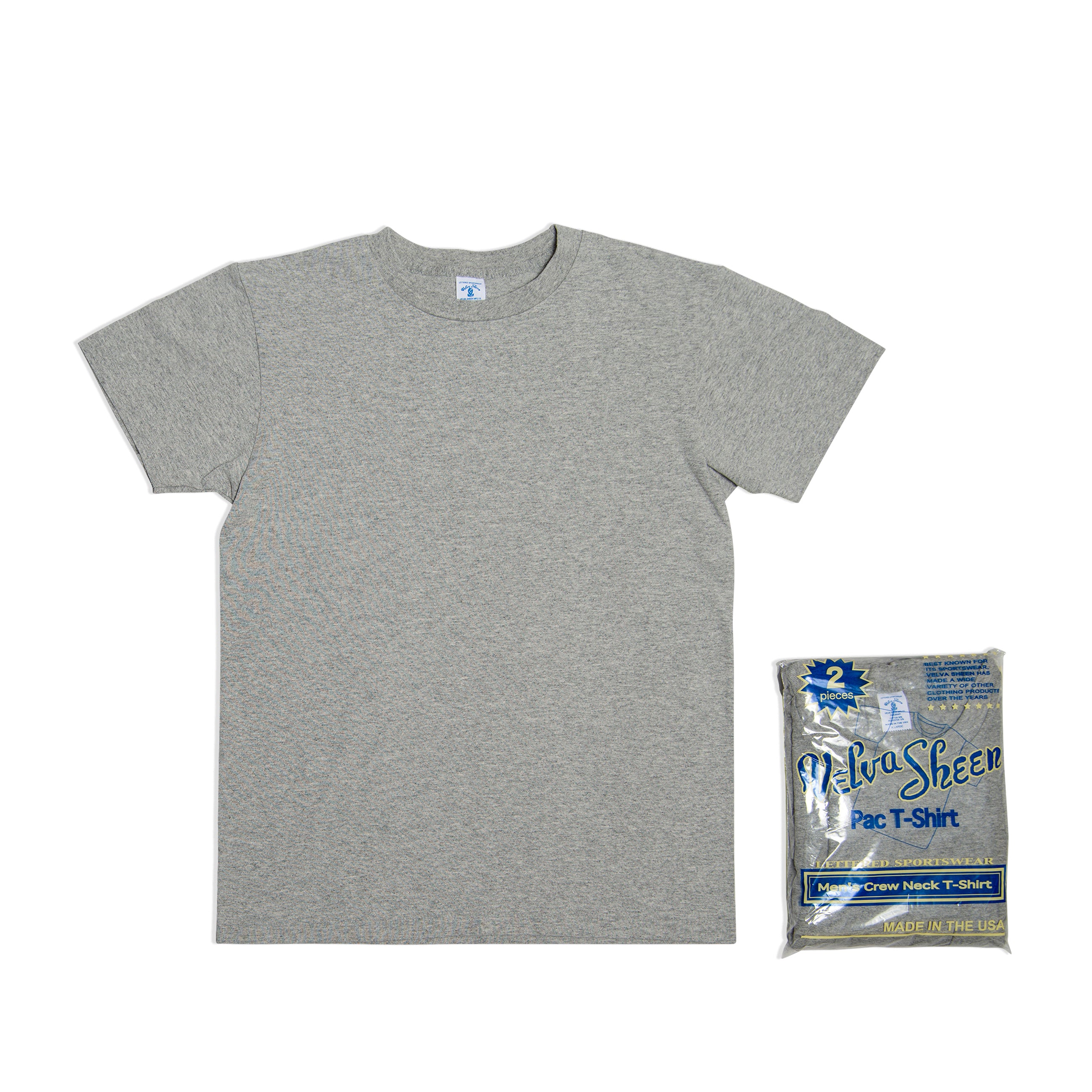 Short sleeve Crew neck Tee (2 Shirts Pac) / H.Grey – VELVA SHEEN