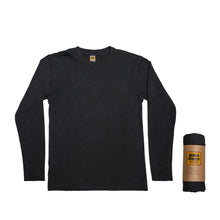 Load image into Gallery viewer, Rolled Long sleeve Crew neck Tee / Black