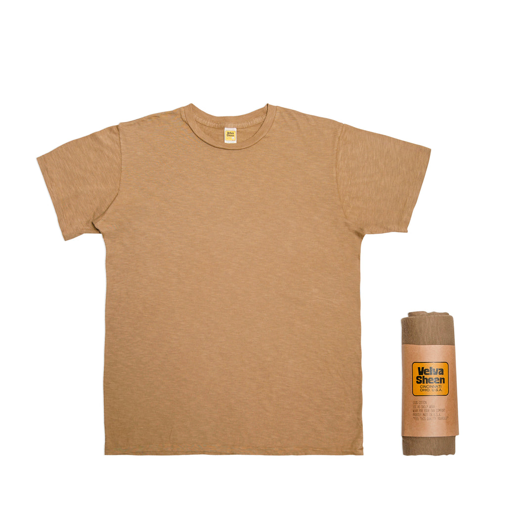Rolled Short sleeve Crew neck Tee / Olive