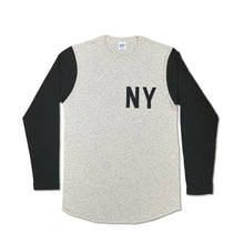 Load image into Gallery viewer, 2 Tone Set-in L/S BB Tee / Black/Oatmeal(NY)
