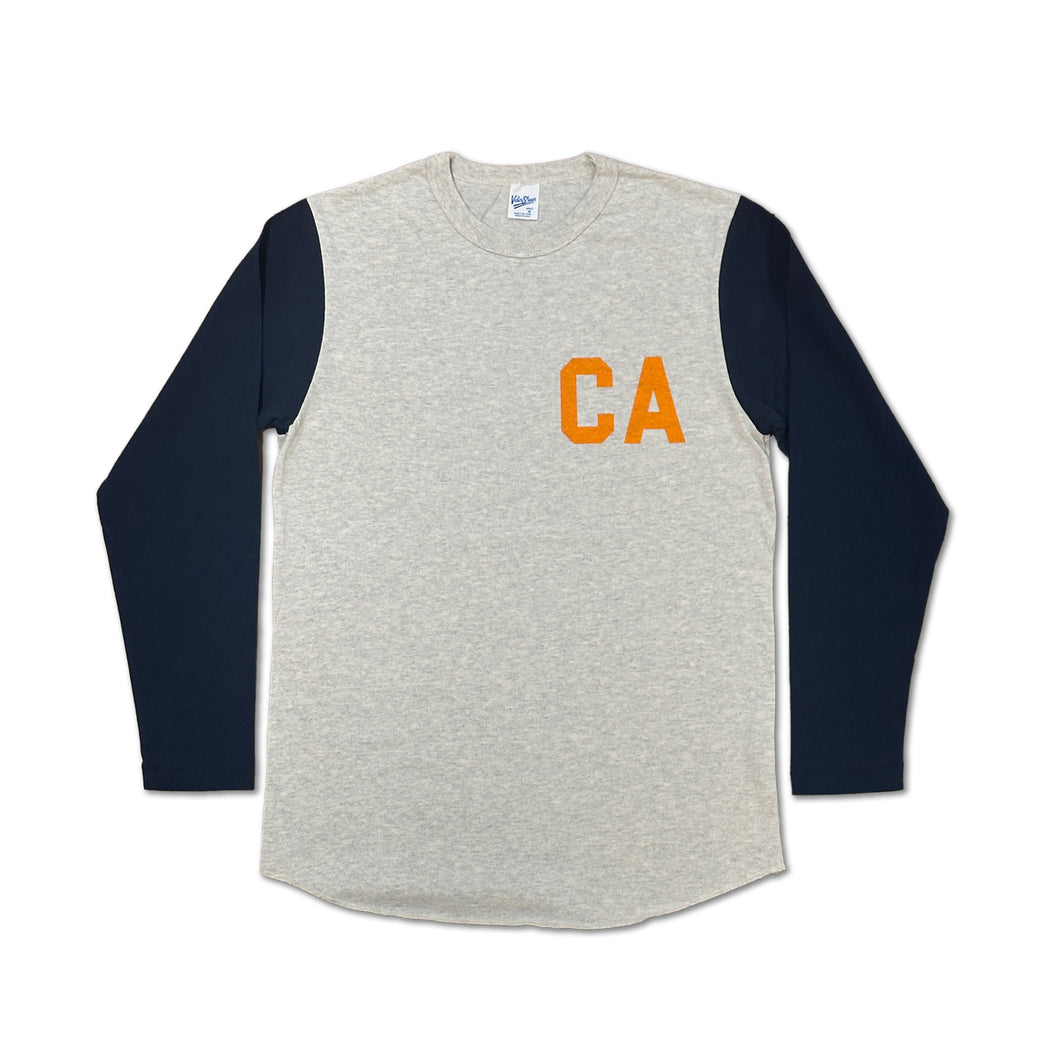 2 Tone Set-in L/S BB Tee / Navy/Oatmeal(CA)
