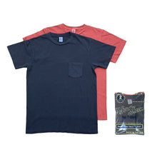Load image into Gallery viewer, Pigment 2 Pac Short sleeve Crew neck Tee w/pocket / Navy_Red
