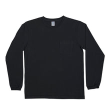 Load image into Gallery viewer, Long sleeve Crew neck Tee w/pocket / Black
