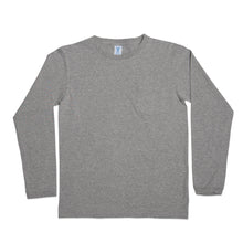 Load image into Gallery viewer, Long sleeve Crew neck Tee w/pocket / H.Grey
