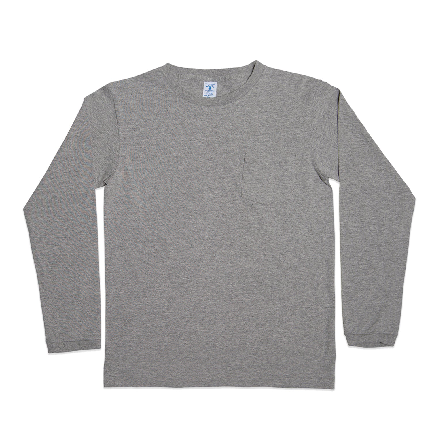 Long Sleeve Crew Neck Tee w/PKT – VELVA SHEEN