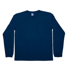 Load image into Gallery viewer, Long sleeve Crew neck Tee w/pocket / Navy
