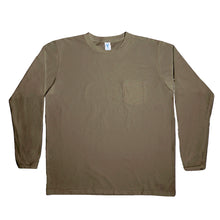 Load image into Gallery viewer, Long sleeve Crew neck Tee w/pocket / Olive Drab
