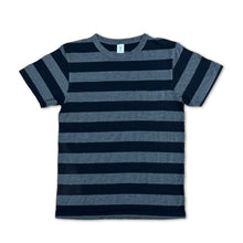 Load image into Gallery viewer, Big Stripe S/S C/N Tee w/PKT / Black/Charcoal
