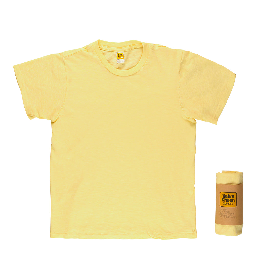 Rolled Short sleeve Crew neck Tee / Banana