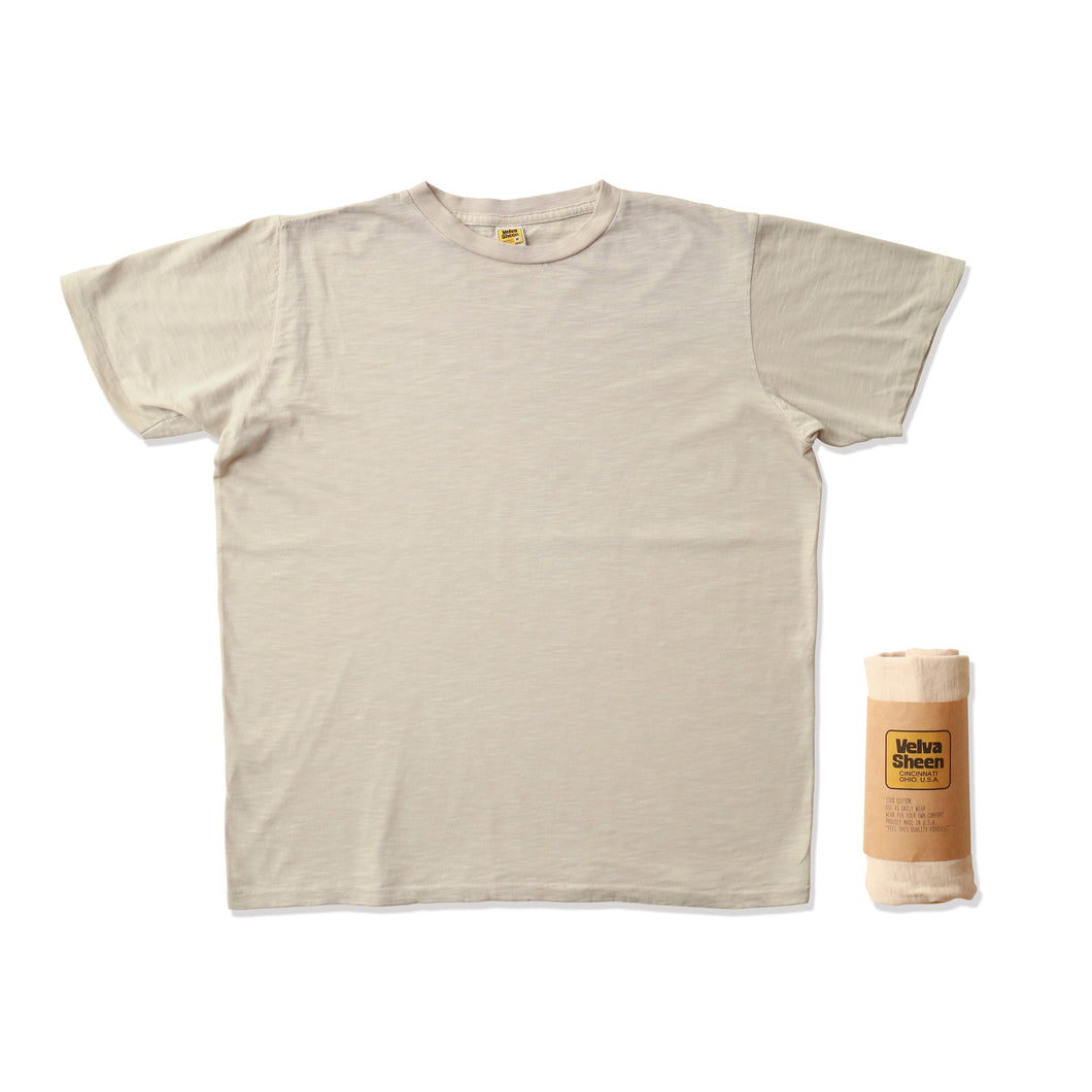 Rolled Short sleeve Crew neck Tee / Oatmilk