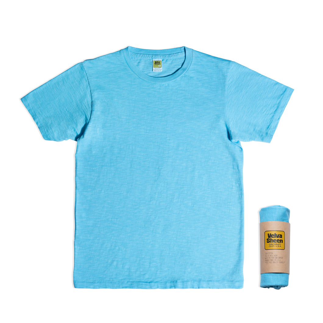Rolled Short sleeve Crew neck Tee / Rain