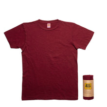 Load image into Gallery viewer, Rolled Short sleeve Crew neck Tee / Burgundy
