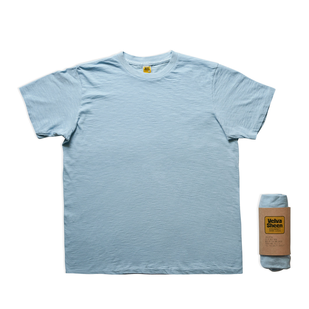 Rolled Short sleeve Crew neck Tee / Frost Blue