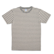Load image into Gallery viewer, Narrow Stripe S/S C/N Tee / Oatmeal/H.Grey

