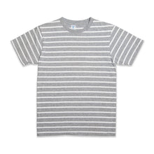 Load image into Gallery viewer, Uneven Stripe S/S C/N Tee / H.Grey/White
