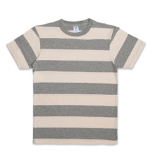 Load image into Gallery viewer, Wide Stripe S/S C/N Tee / Oatmeal/H.Grey
