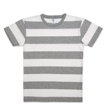Load image into Gallery viewer, Wide Stripe S/S C/N Tee / White/H.Grey
