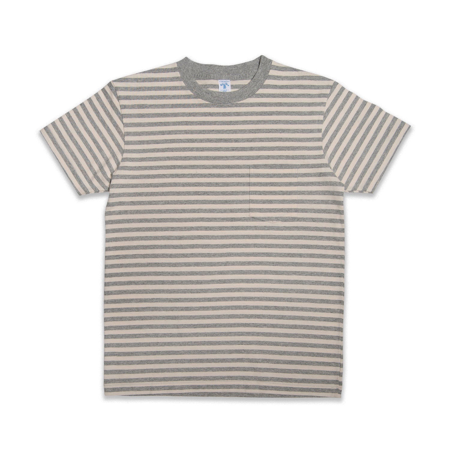 Narrow Stripe S/S C/N Tees w/PKT – VELVA SHEEN