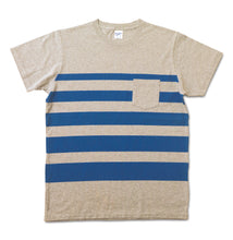Load image into Gallery viewer, Wide Wave Stripe Tee / H.Grey/Blue
