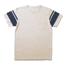 Load image into Gallery viewer, College Arm Stripe Tee / Oatmeal/Navy
