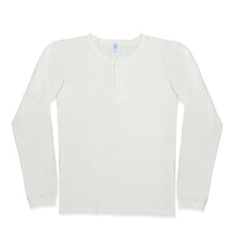 Load image into Gallery viewer, L/S Henley Tee / White
