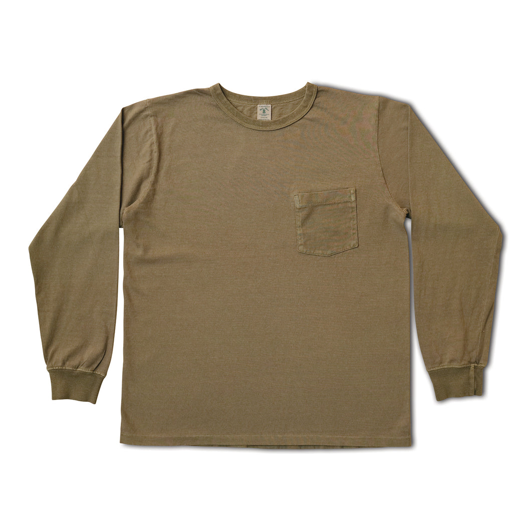 Pigment L/S Tee w/PKT / Red Grey