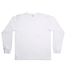 Load image into Gallery viewer, Pigment L/S Tee w/PKT / White
