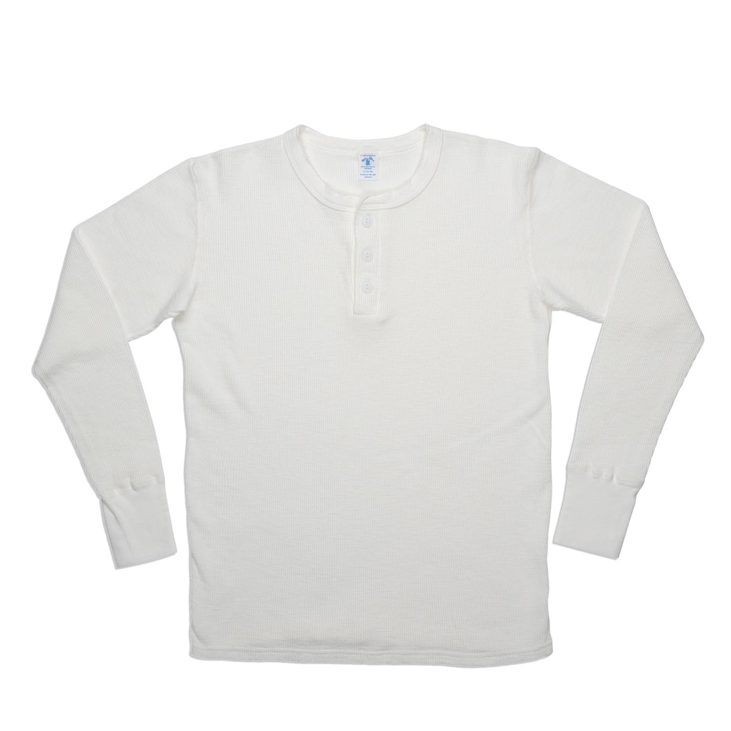 Thermal L/S Henley Tee / White