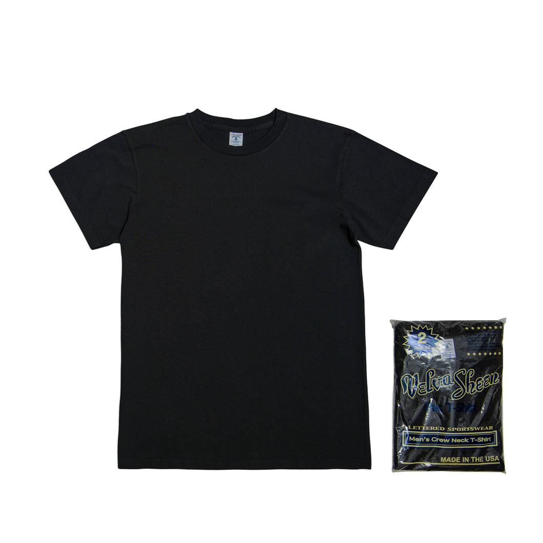 Short sleeve Crew neck Tee (2 Shirts Pac) / Black