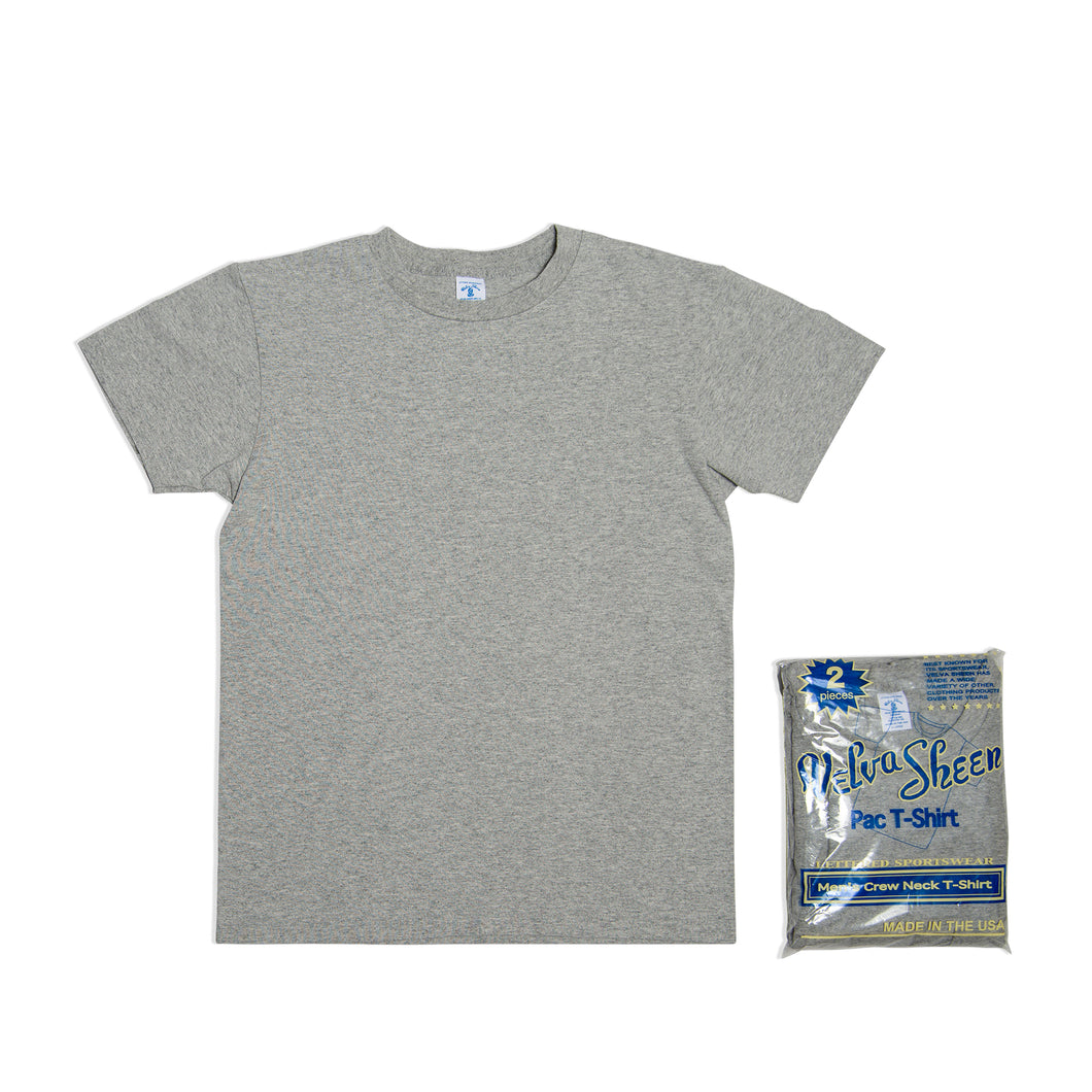 Short sleeve Crew neck Tee (2 Shirts Pac) / H.Grey